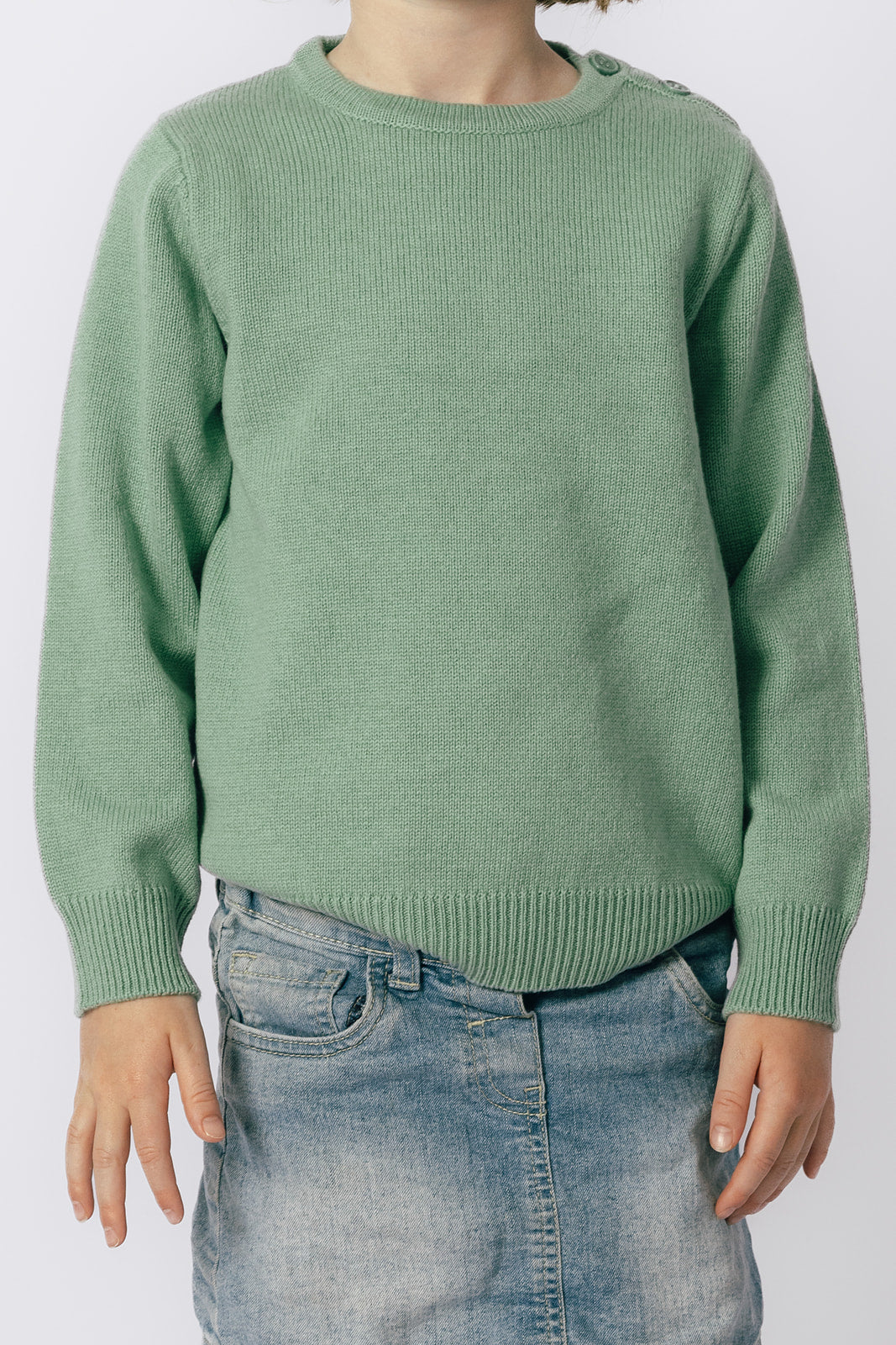 Mint Freddie Jumper with Gingham Patches
