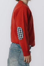 Load image into Gallery viewer, Red Freddie Jumper with Gingham Patches
